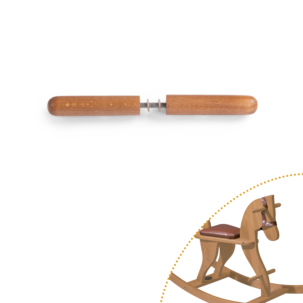 Lot de 2 poignées ou 2 cale-pieds pour cheval à bascule