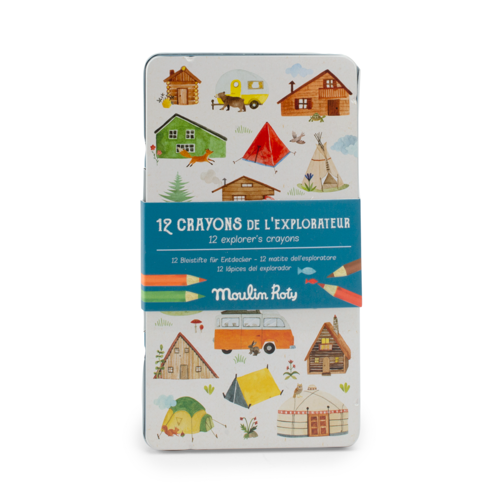 12 crayons de couleurs Le Jardin du Moulin Moulin Roty