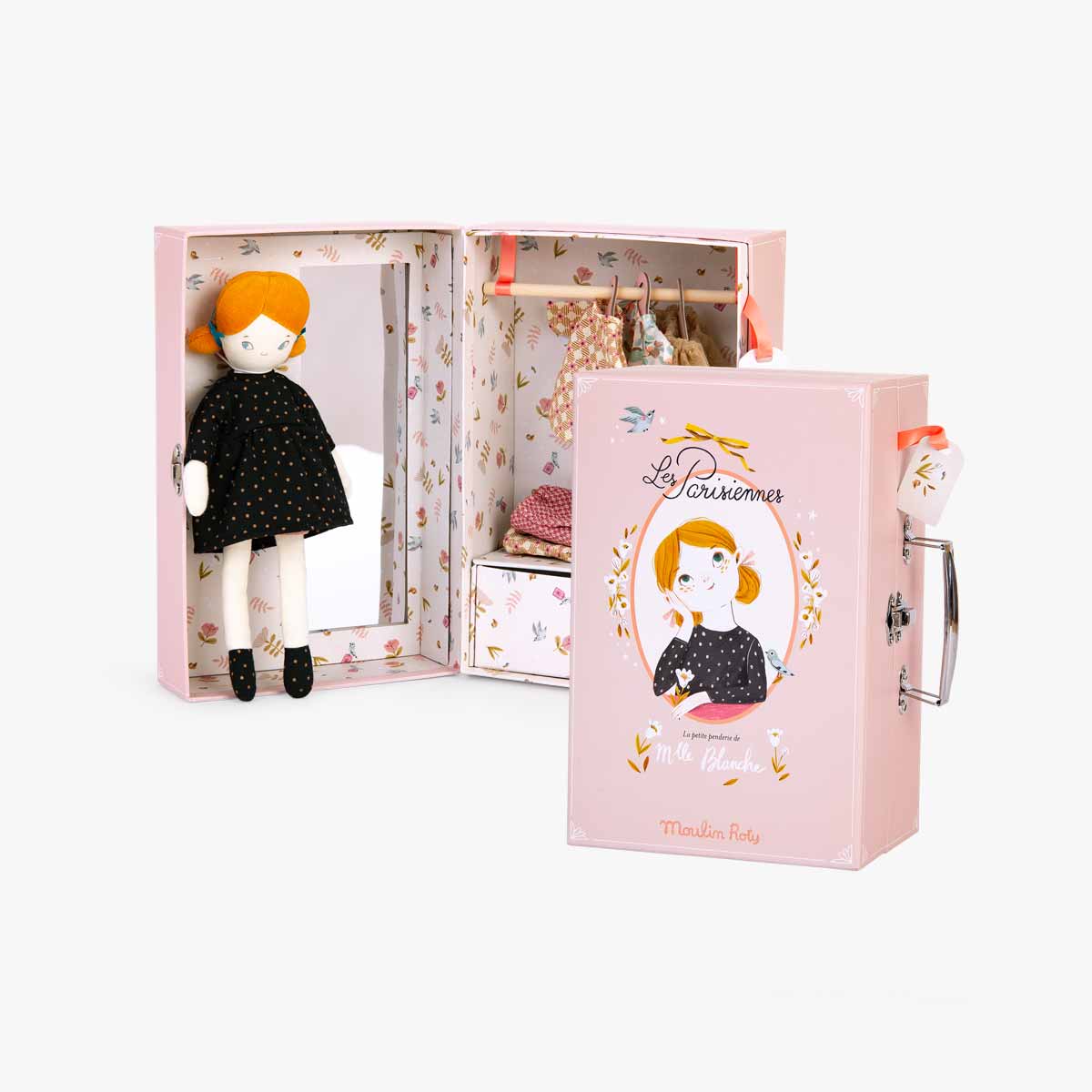 Valise et poupee La petite penderie Les Parisiennes Moulin Roty