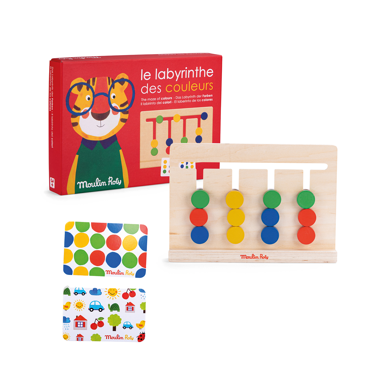 Labyrinthe des couleurs en bois Les Popipop Moulin Roty
