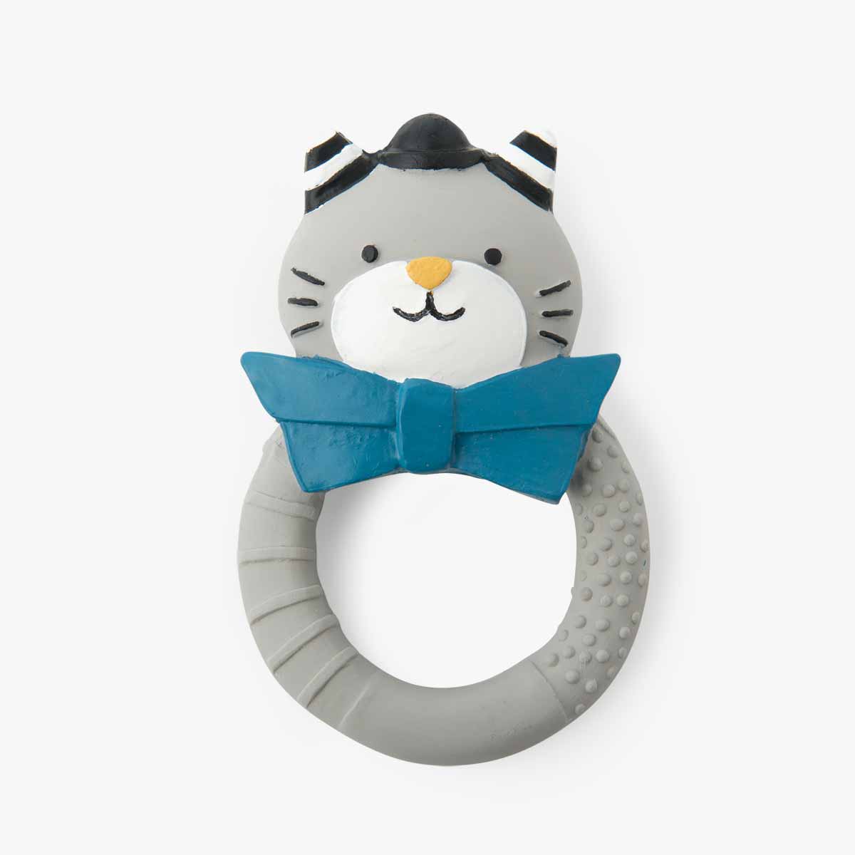 Anneau de dentition chat gris Les Moustaches Moulin Roty