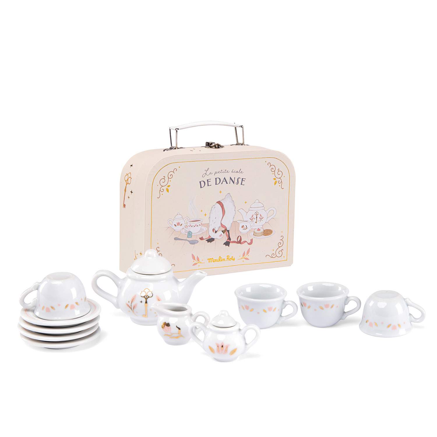 Valise dînette thé porcelaine La petite école de danse Moulin Roty