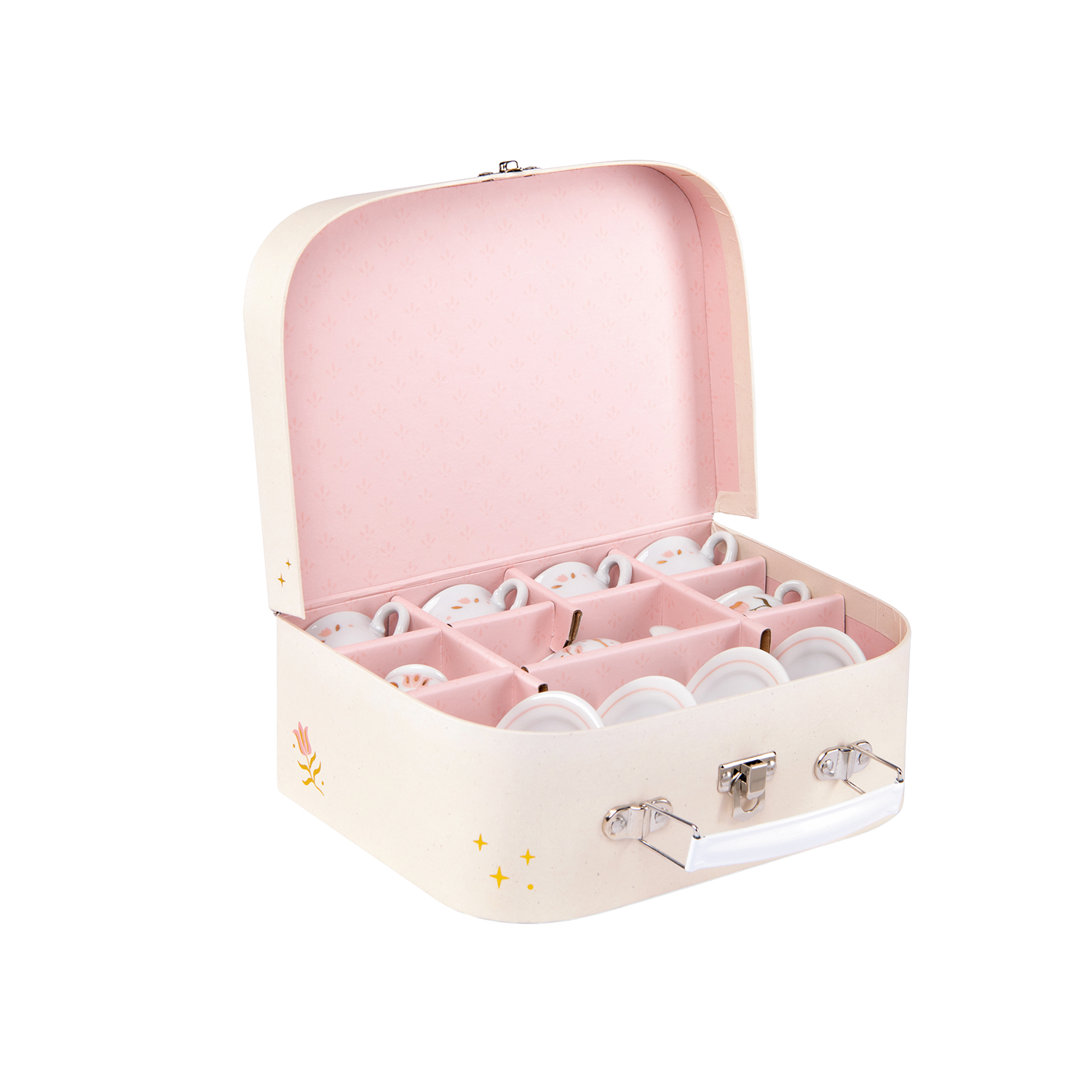 Valise dînette à thé en céramique