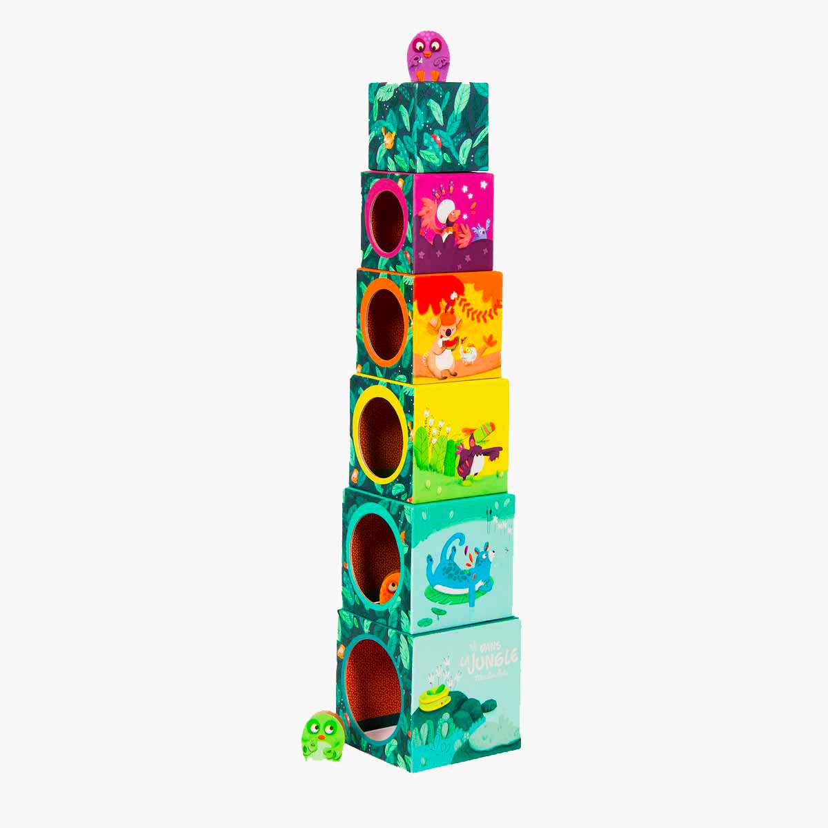 Cubes empilables Dans la jungle Moulin Roty