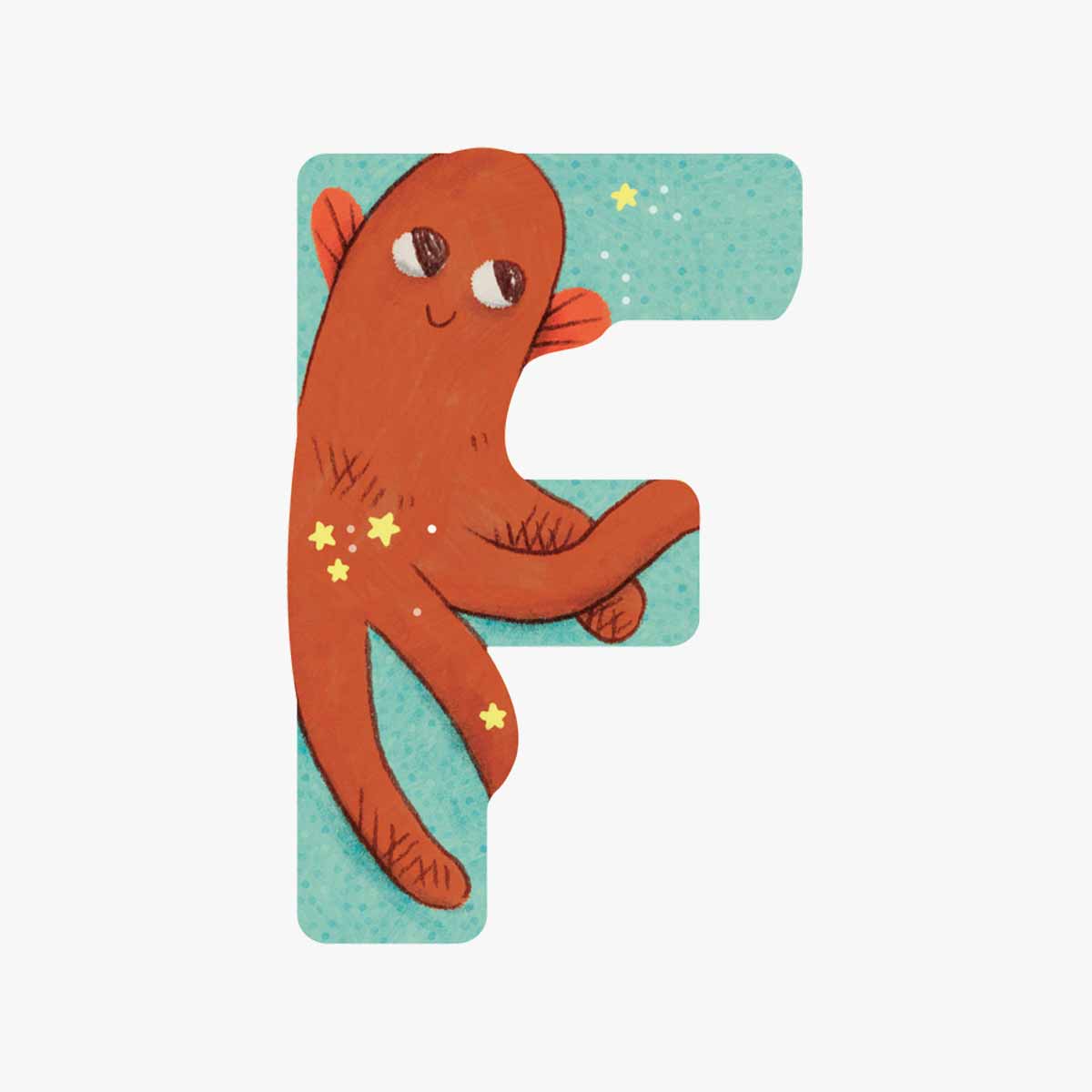 Lettre bois F bleu Mon premier alphabet Moulin Roty