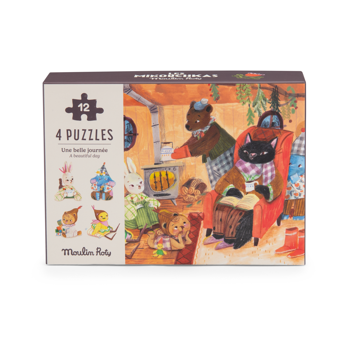 4 puzzles Une belle journée (4x12 pièces)