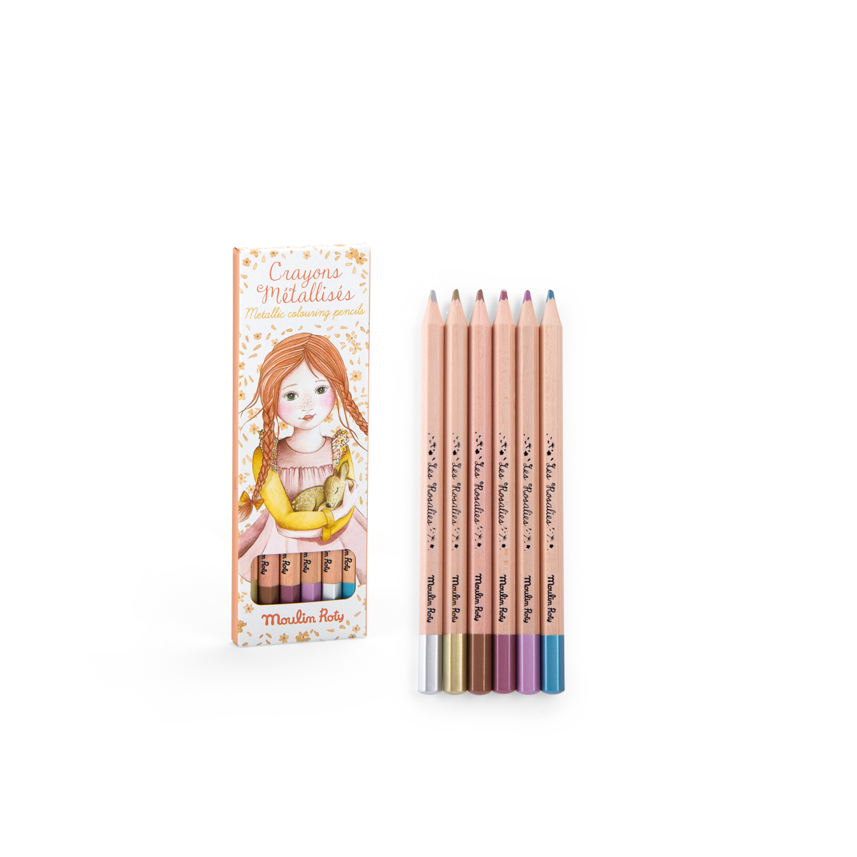 6 crayons métallisés