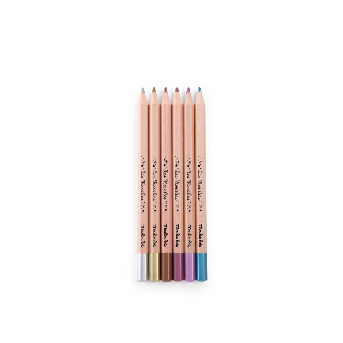 6 crayons métallisés