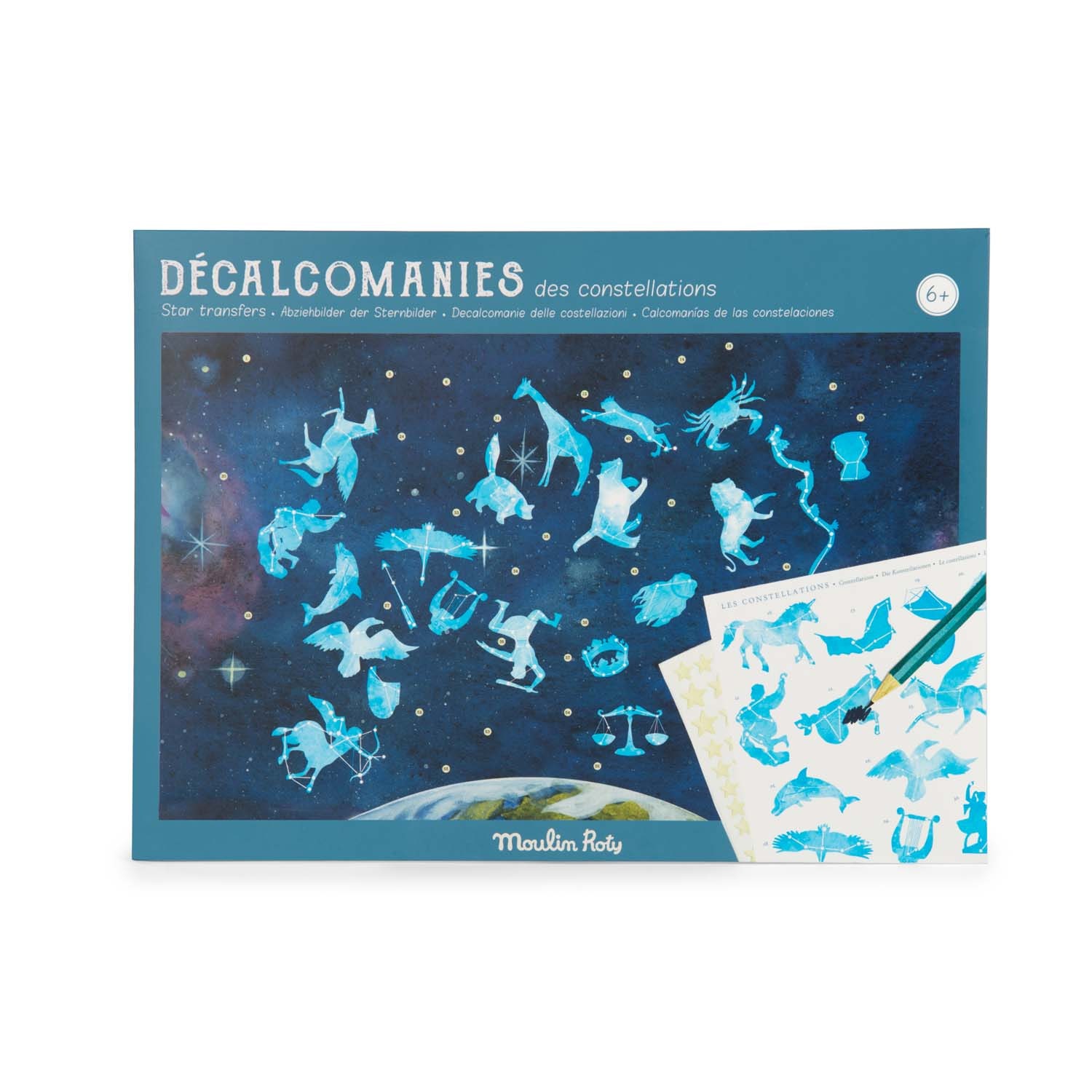 Décalcomanies Cartes constellations Moulin Roty