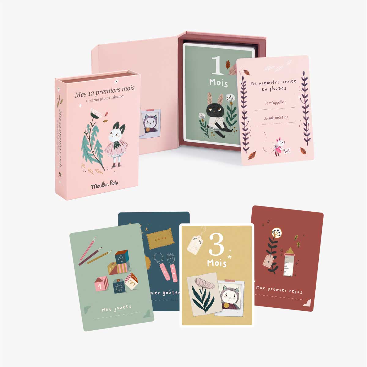 Cartes Mes 12 premiers mois Apres la pluie 30 cartes Moulin Rotya