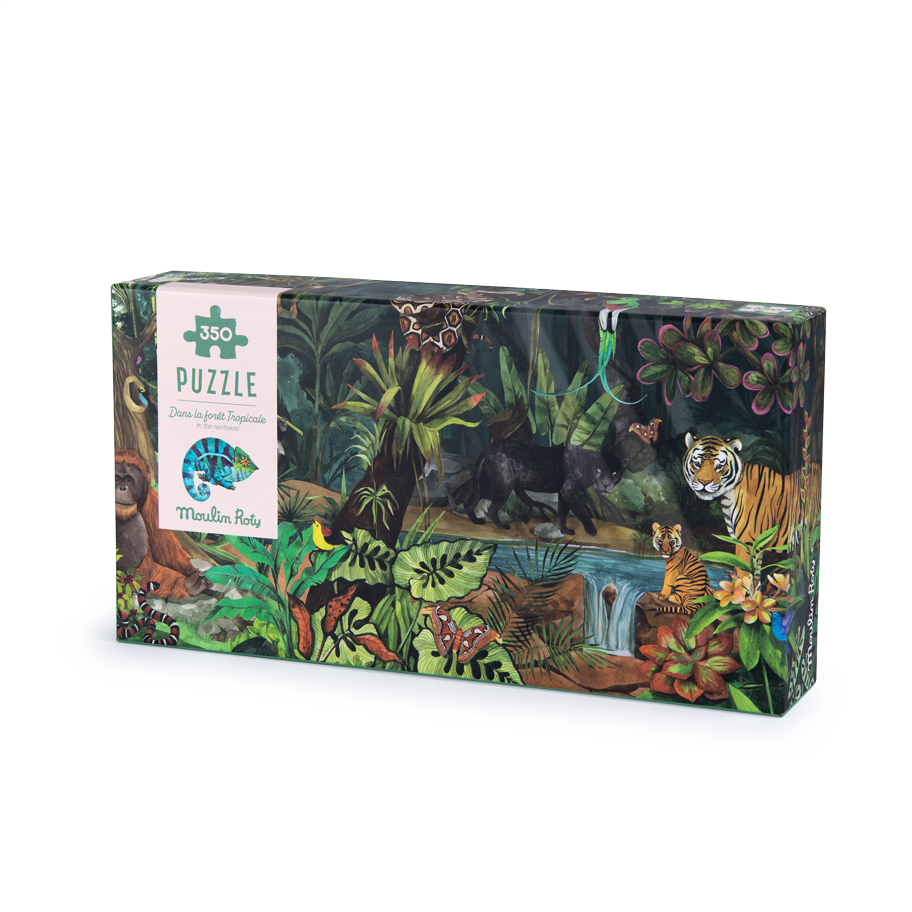 Puzzle Foret tropicale 350 pcs Tout autour du monde Moulin Roty