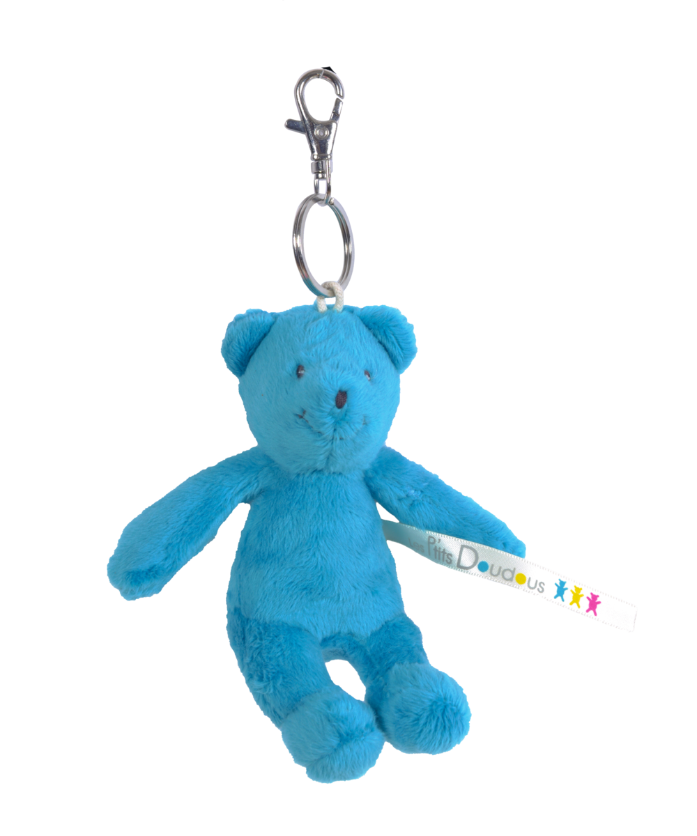 Porte-clé ours bleu Les P'tits Doudous de l'hôpital