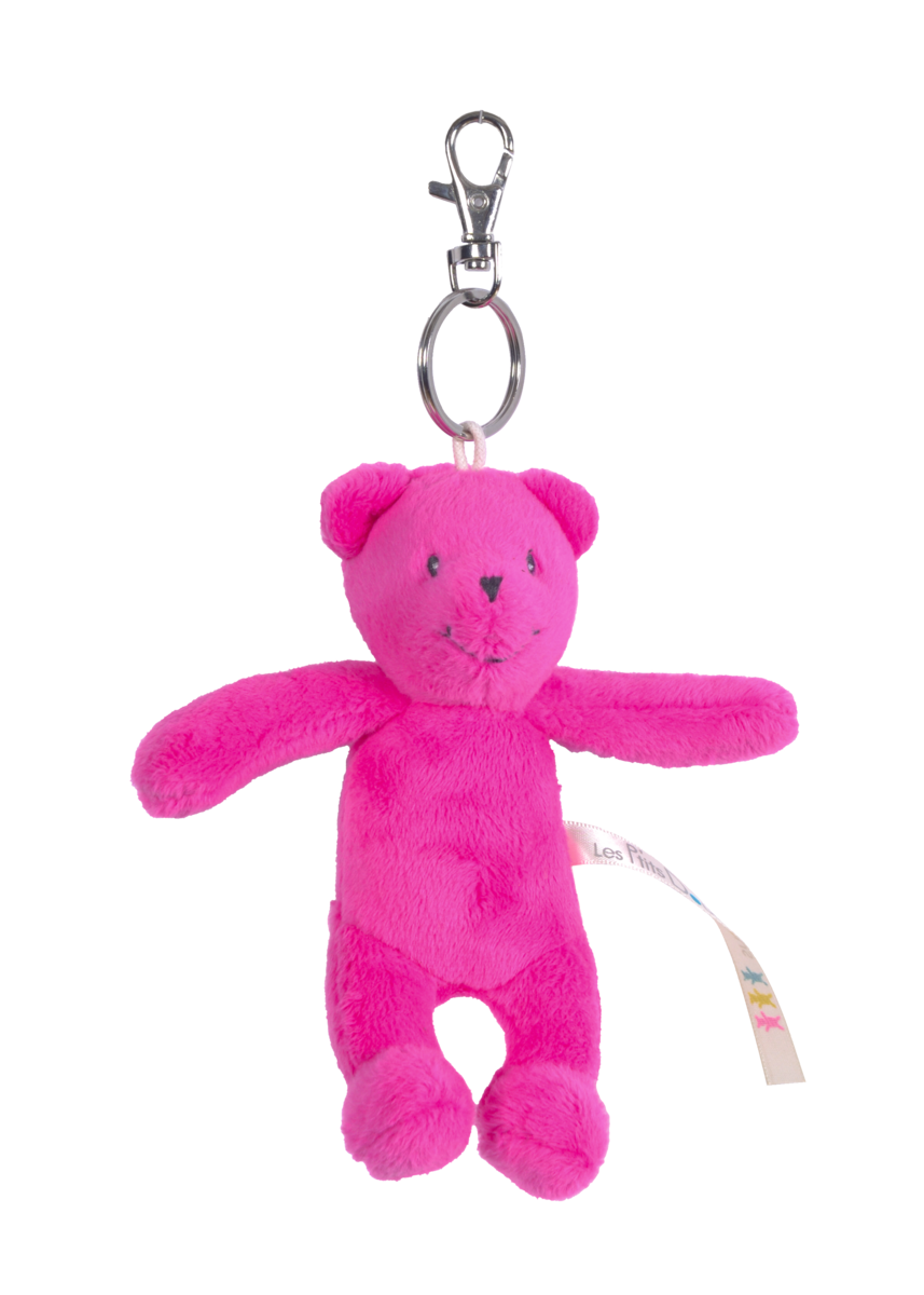 Porte-clés ours rose Les P'tits Doudous de l'hôpital