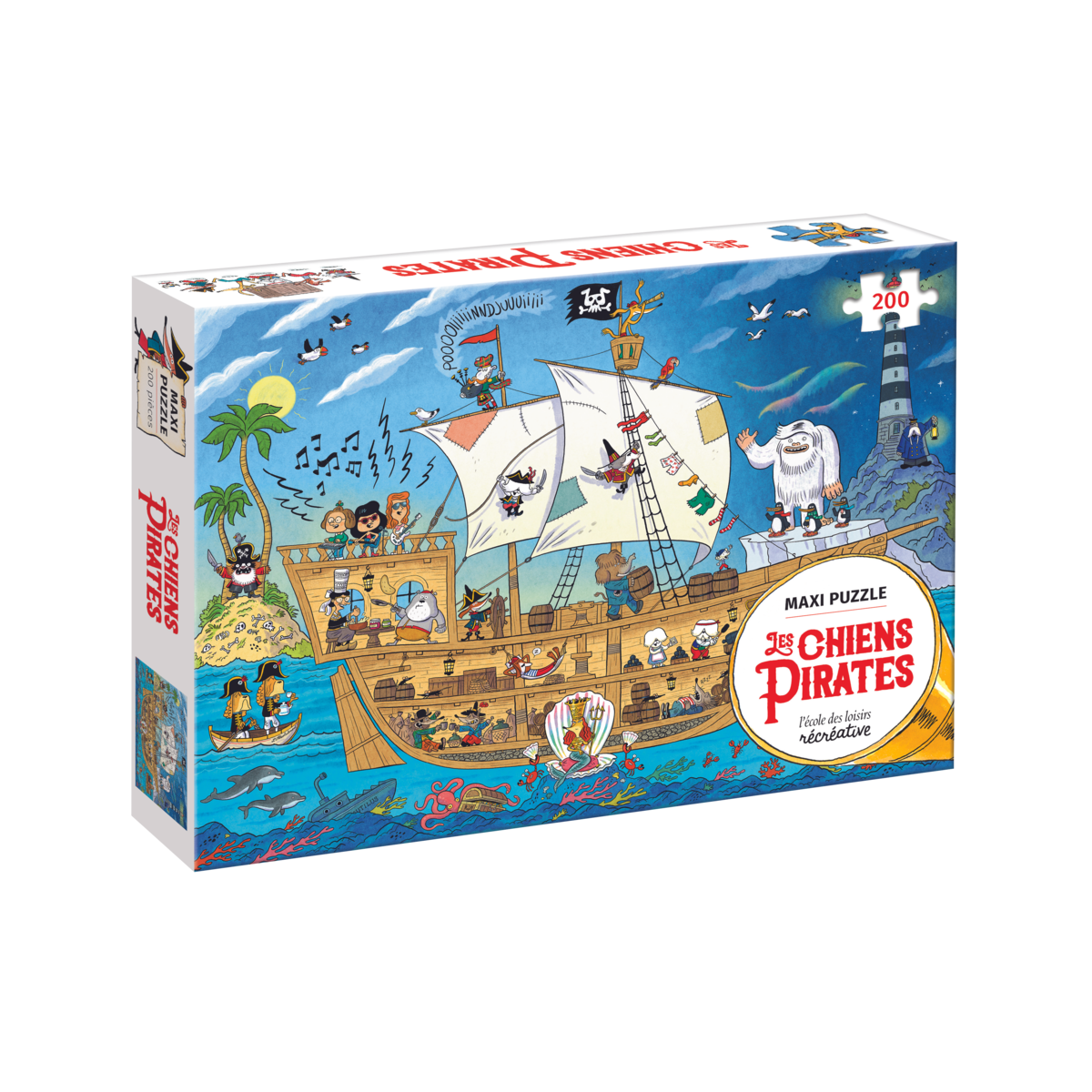 Puzzle 200 pièces Les chiens pirates