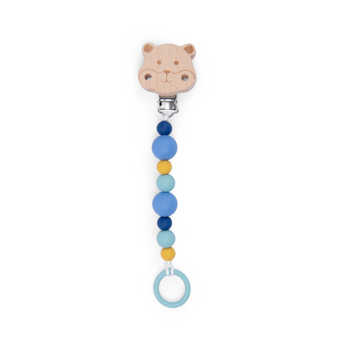 Attachetetine bois et silicone Hamster Puce  Pilou Moulin Roty