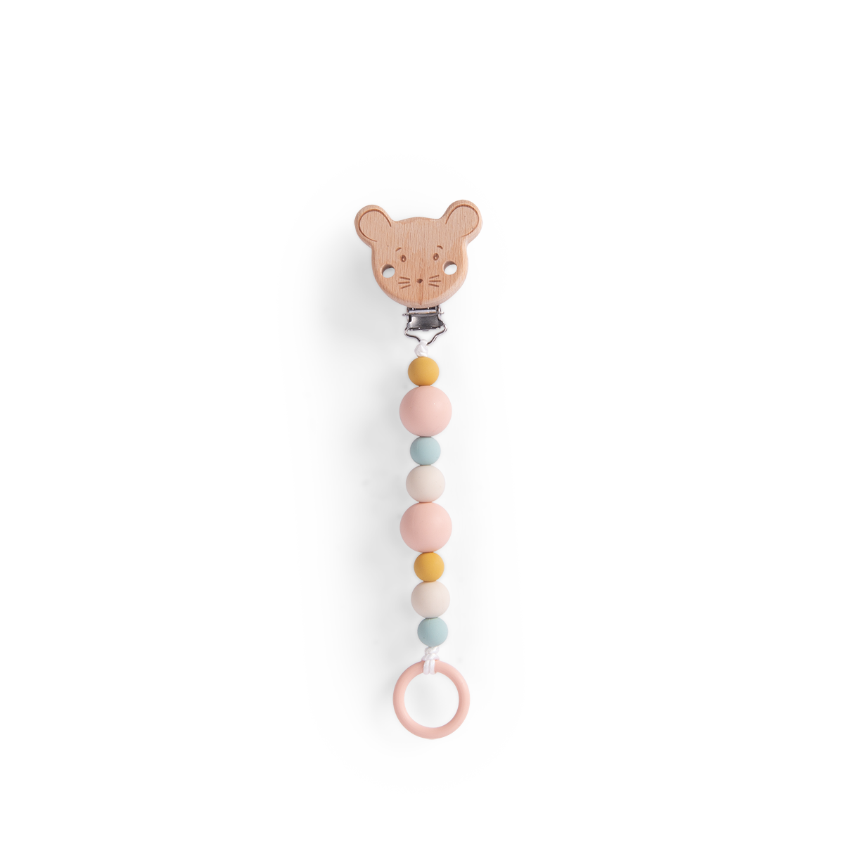 Attachetetine bois et silicone Souris La petite ecole de danse
