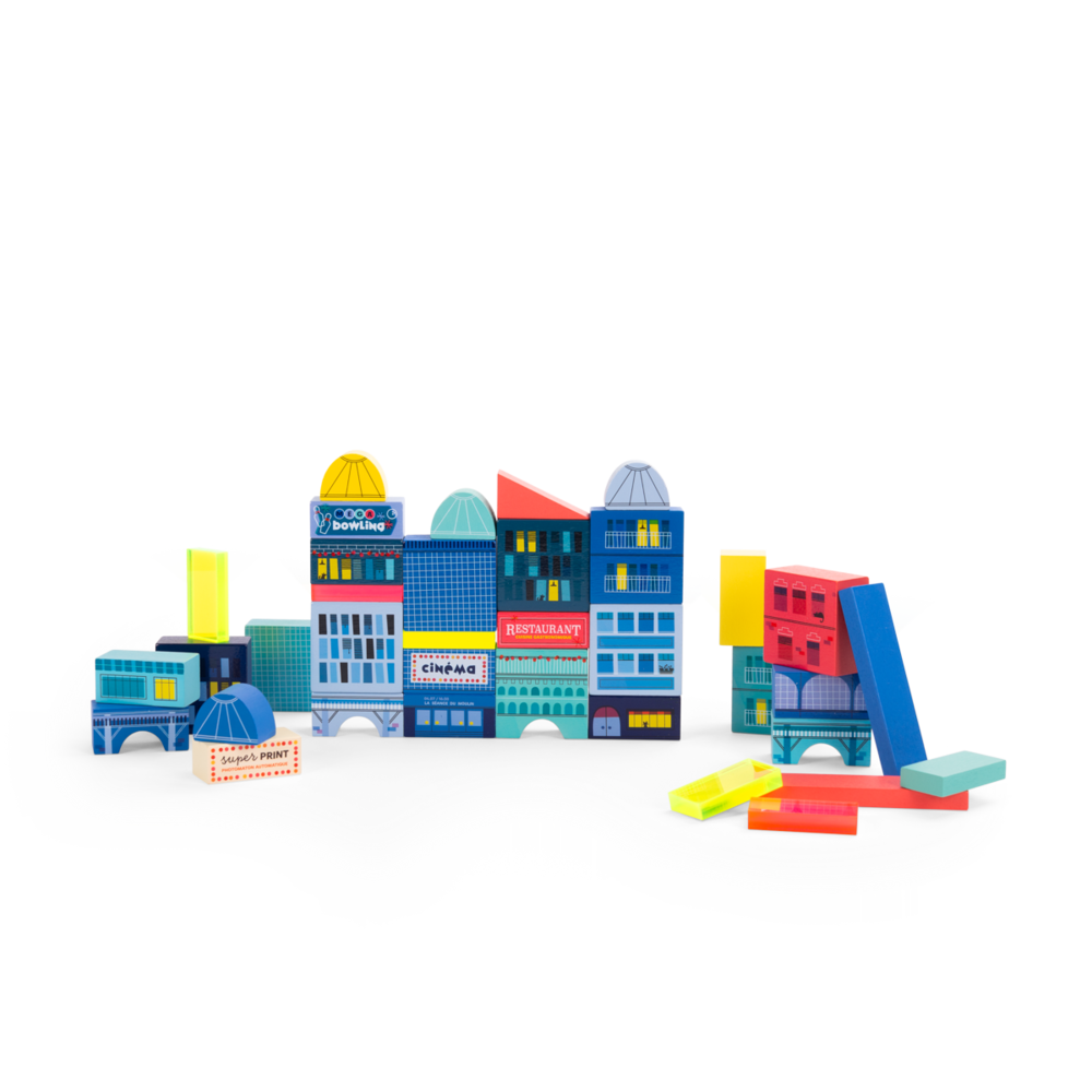 Blocs de construction ville 51 pcs Avenue du Moulin Moulin Roty