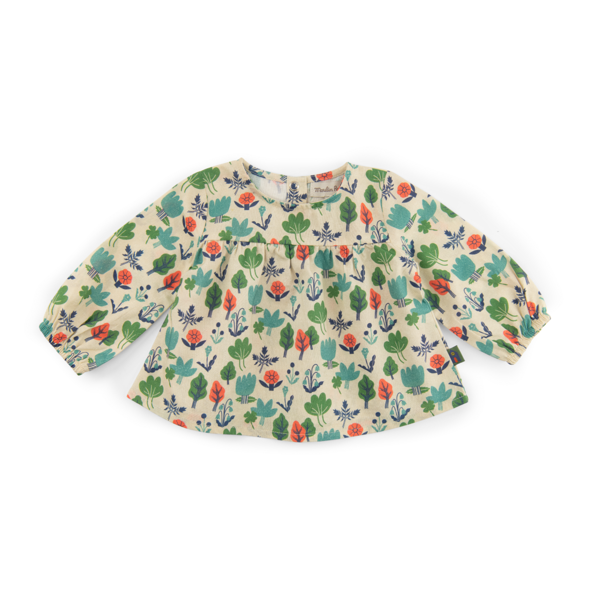 Blouse chaine et trame imprim fleurs  Odette