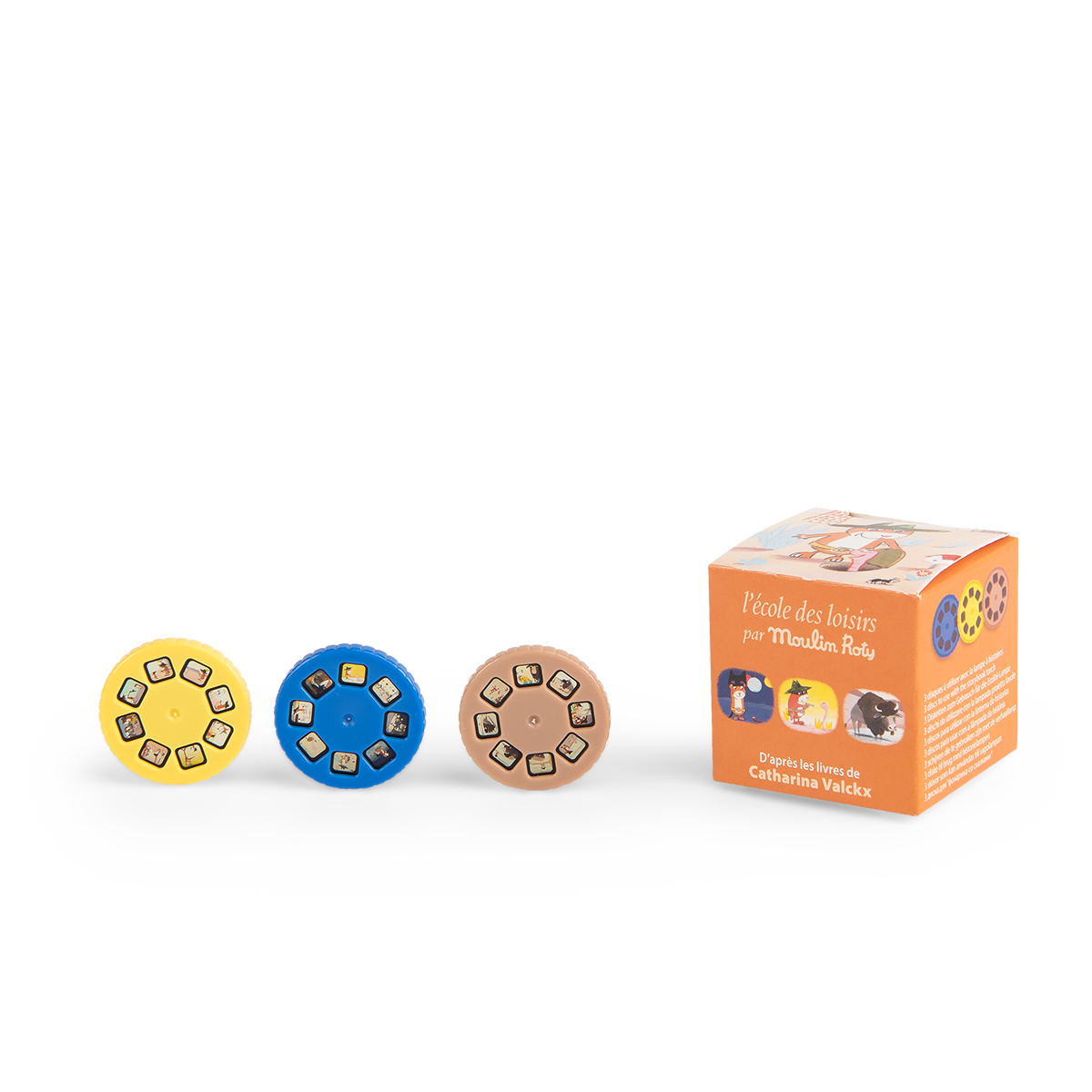Boite de 3 disques pour lampe Billy Ecole des loisirs Moulin Roty