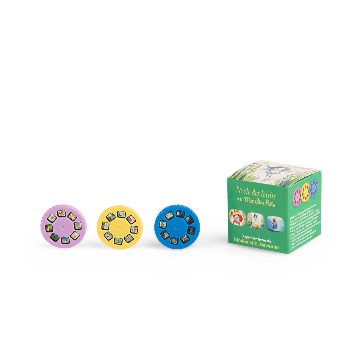 Boite de 3 disques pour lampe Minusculette Ecole des loisirs Moulin Roty