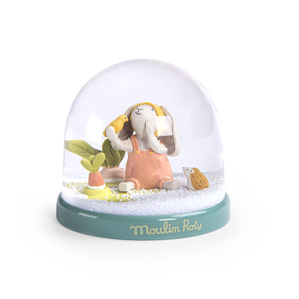 Boule a neige Trois petits lapins Moulin Roty