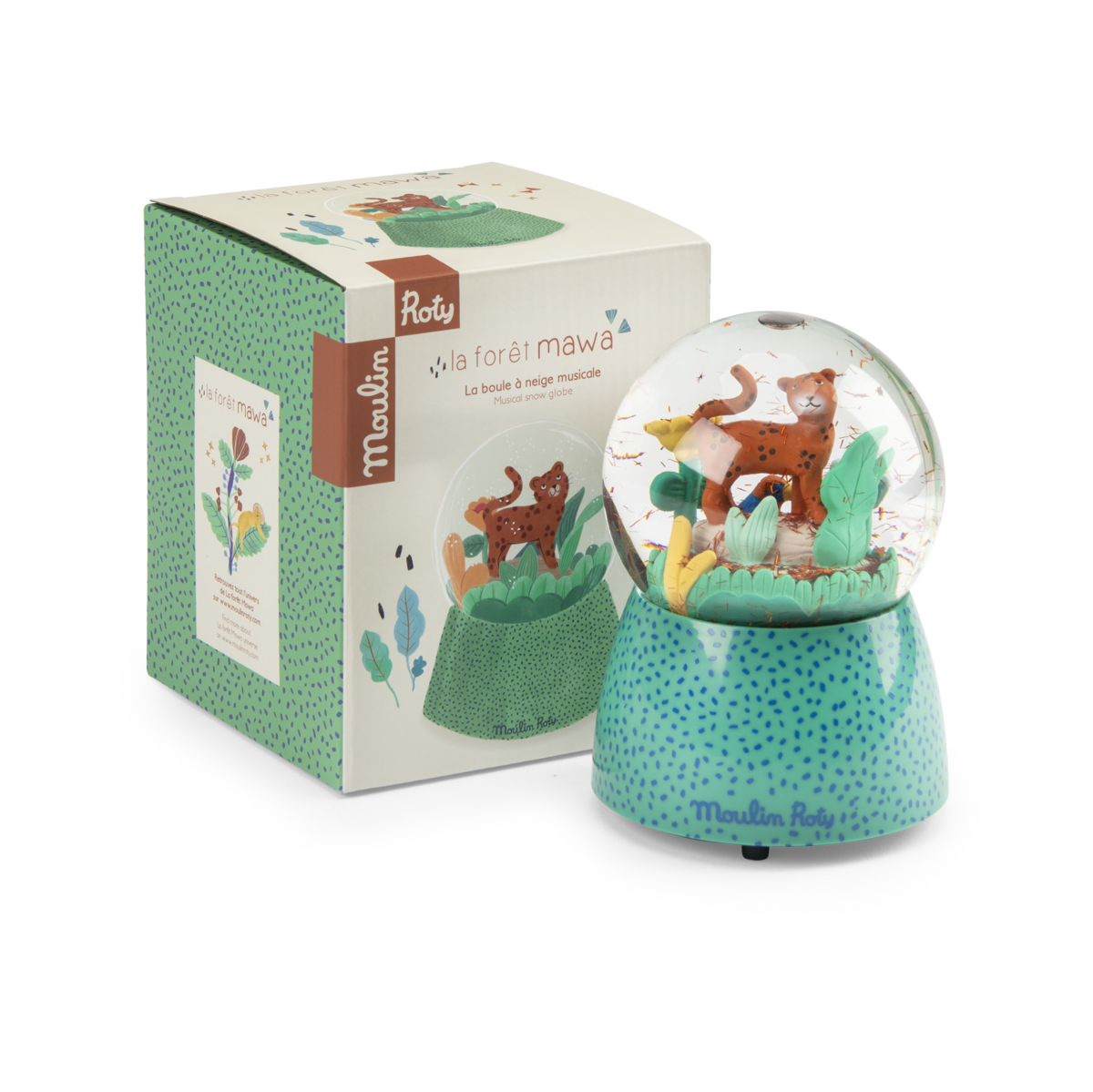 Boule a neige musicale La foret Mawa Moulin Roty