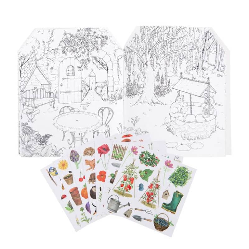 Cahier de coloriage et stickers Le jardinier