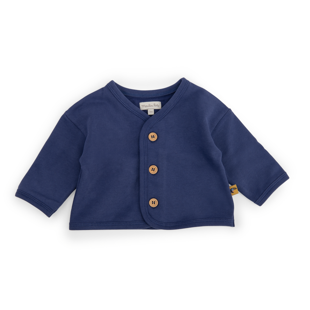 Cardigan molleton bleu Jungle  Nico