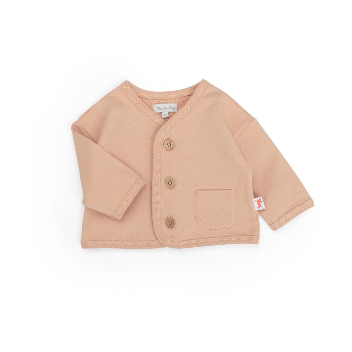Cardigan molleton peche  Loic