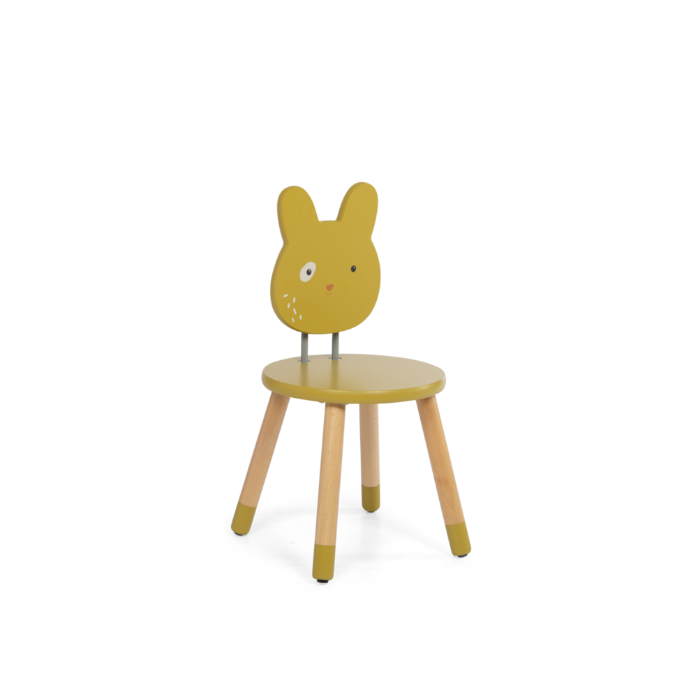 Chaise ocre Trois petits lapins Moulin Roty