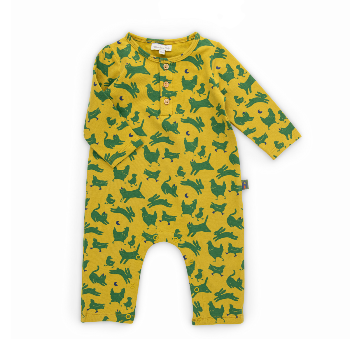 Combinaison jersey carbone gratt vert imprim animaux  Osaka