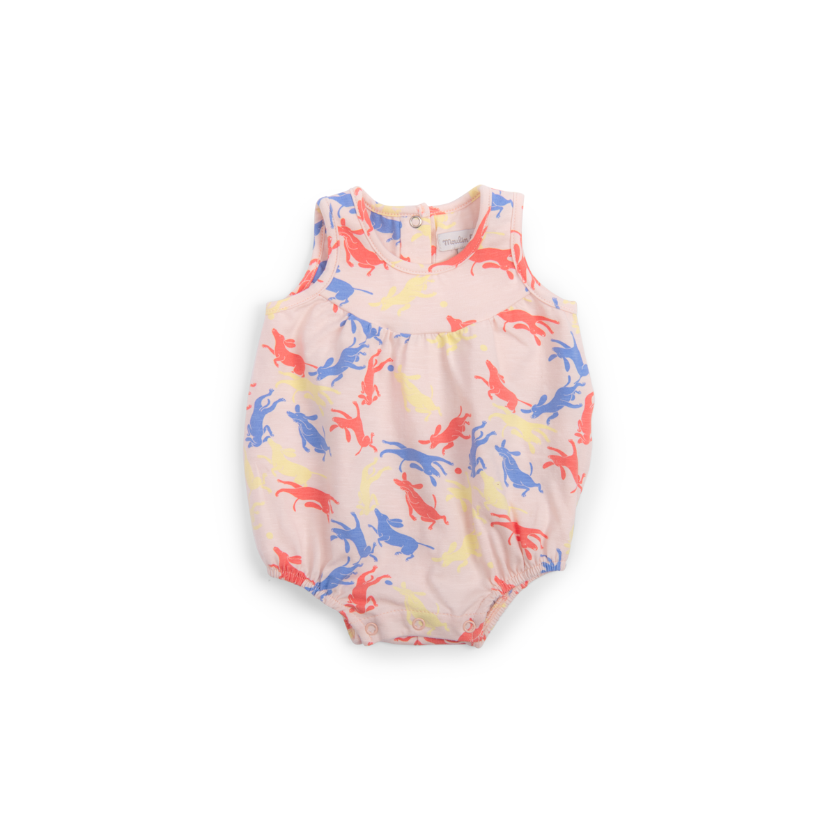 Combinaison rose imprime chiens tricolores  Lalie