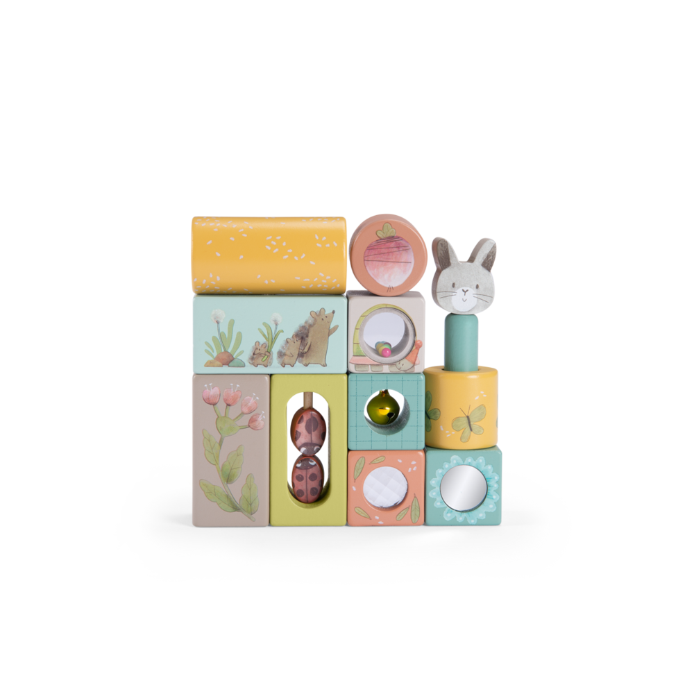 Cubes d'activites Trois petits lapins Moulin Roty