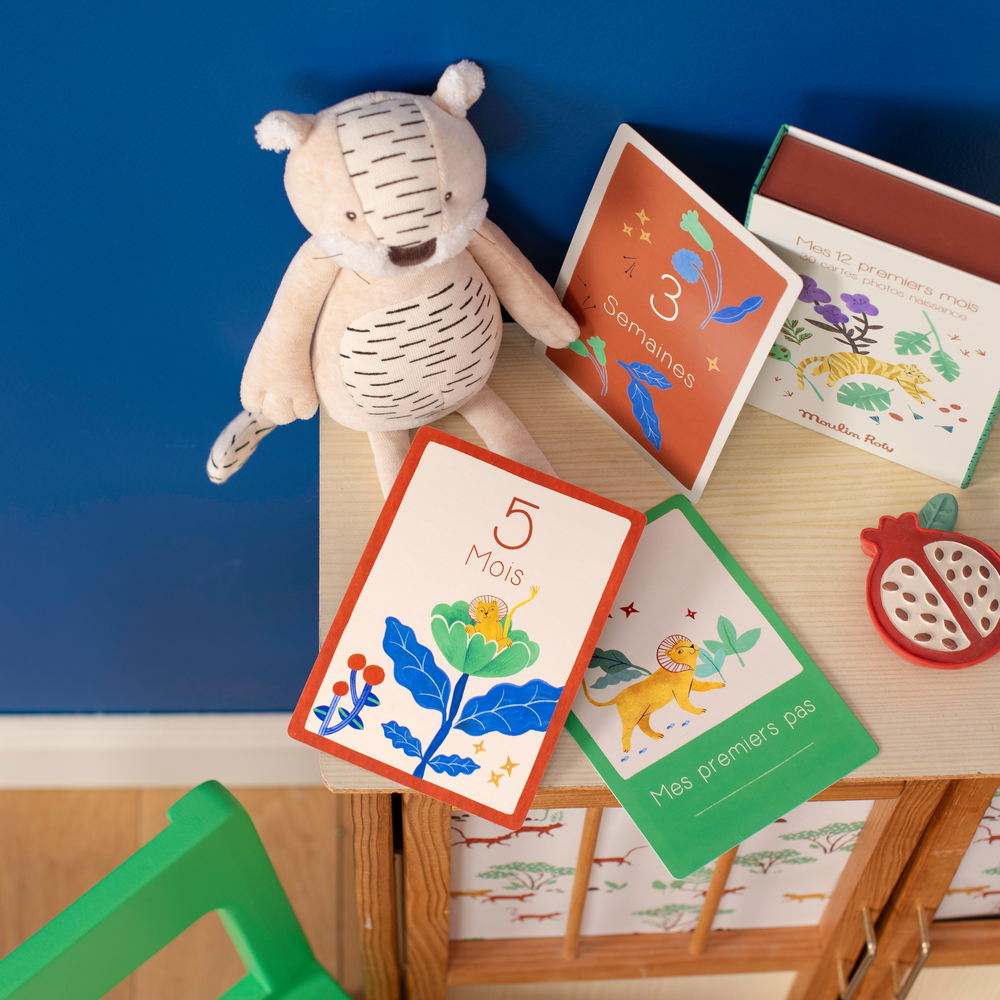 Doudou hochet tigre Baboo La foret Mawa Moulin Roty