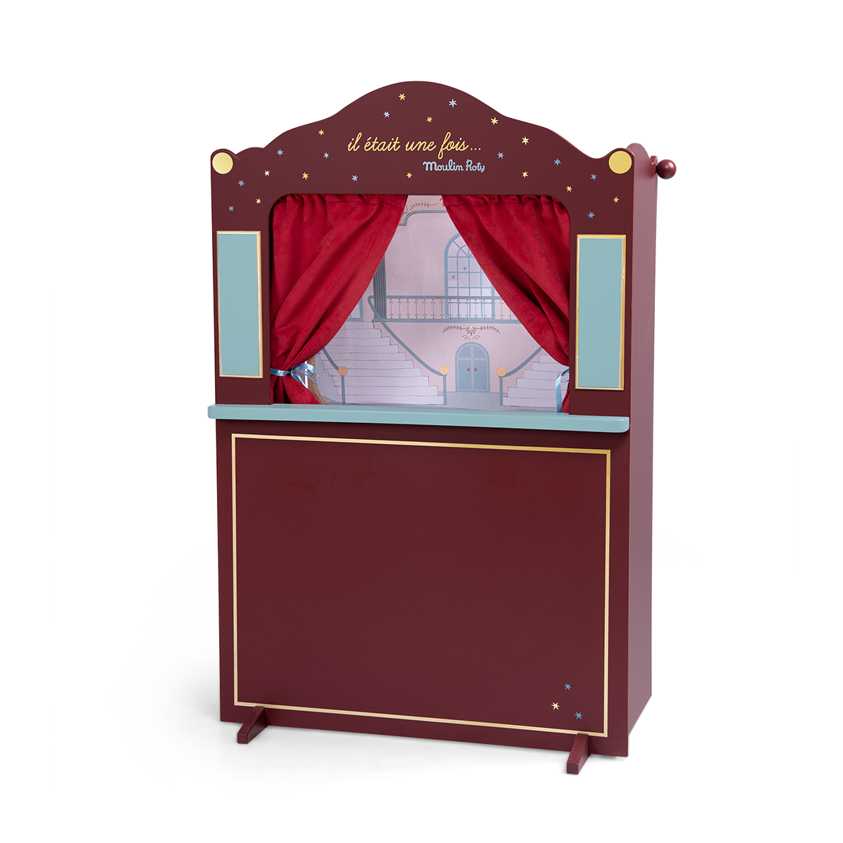 Grand theatre de marionnettes rouge Il etait une fois Moulin Roty