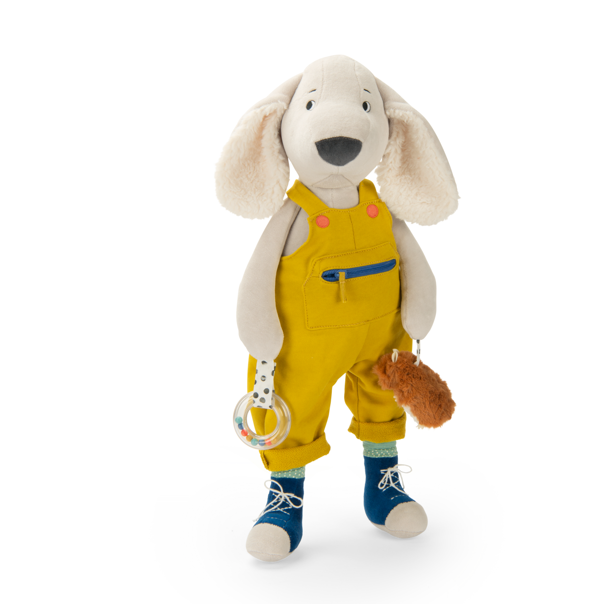 Grande peluche d'activites Chien Pilou Puce  Pilou Moulin Roty
