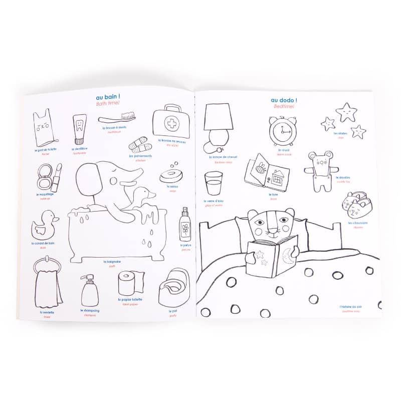 Imagier à colorier avec stickers