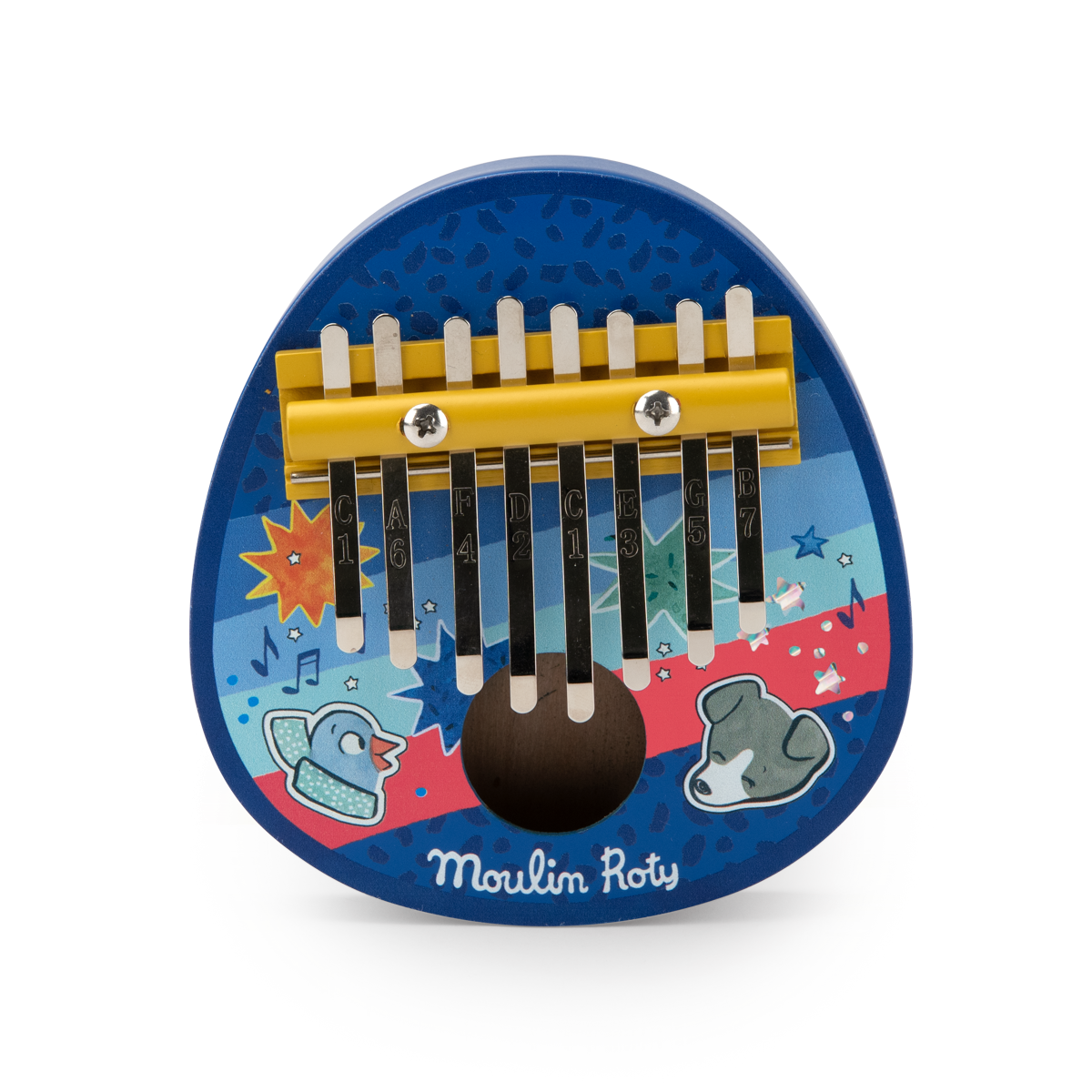 Instrument de musique Kalimba Puce  Pilou Moulin Roty
