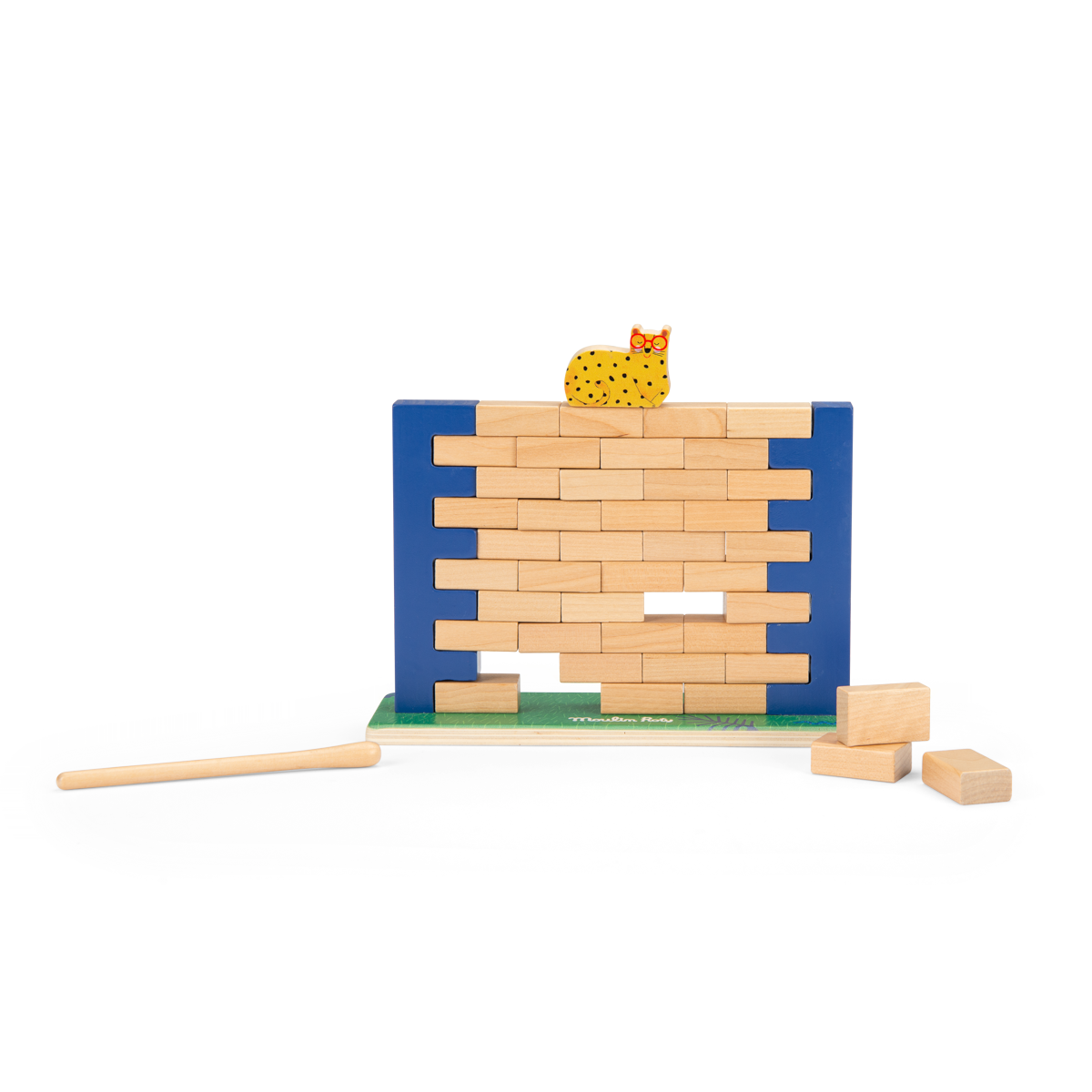 Jeu de societe Mur vacillant en bois Les Toupitis Moulin Roty