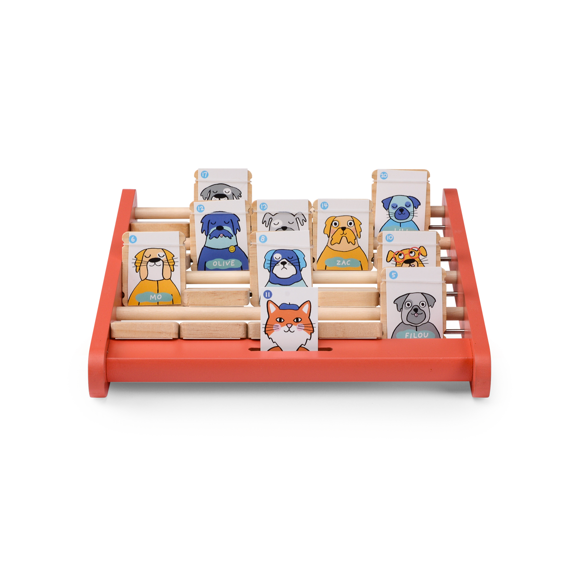 Jeu de societe en bois Qui estu Les Loufoques Moulin Roty