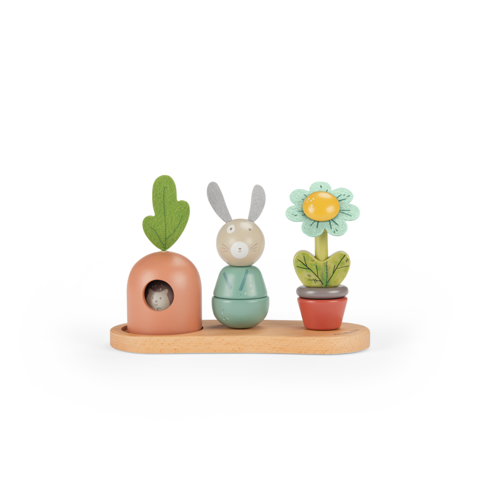 Jouet a empiler Trois petits lapins Moulin Roty