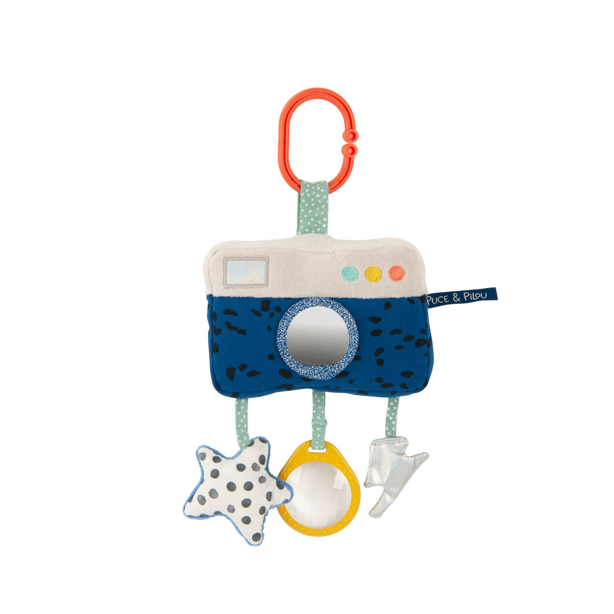 Jouet d'activites a suspendre Appareil photo Puce  Pilou Moulin Roty