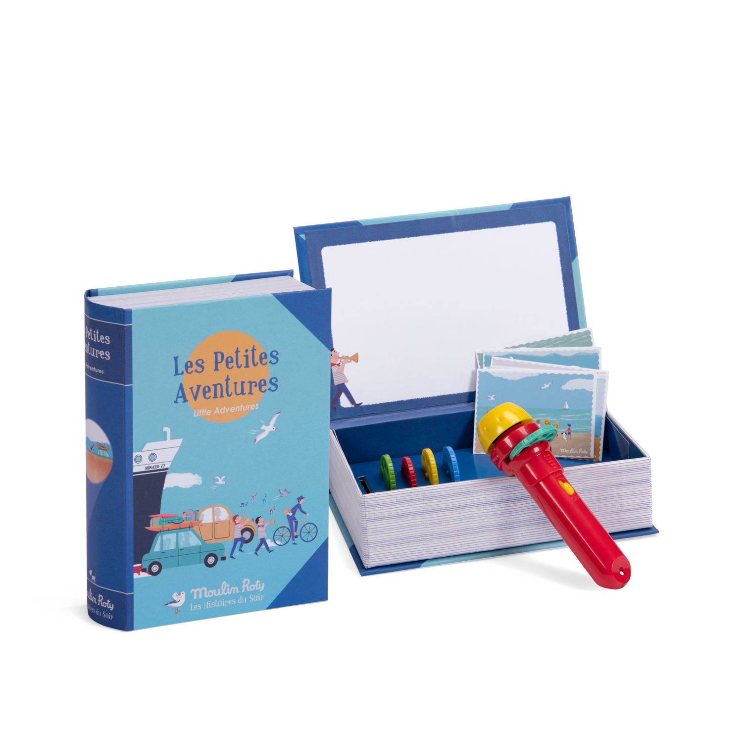 Lampe a histoires livre Les petites aventures Les petites Merveilles Moulin Roty