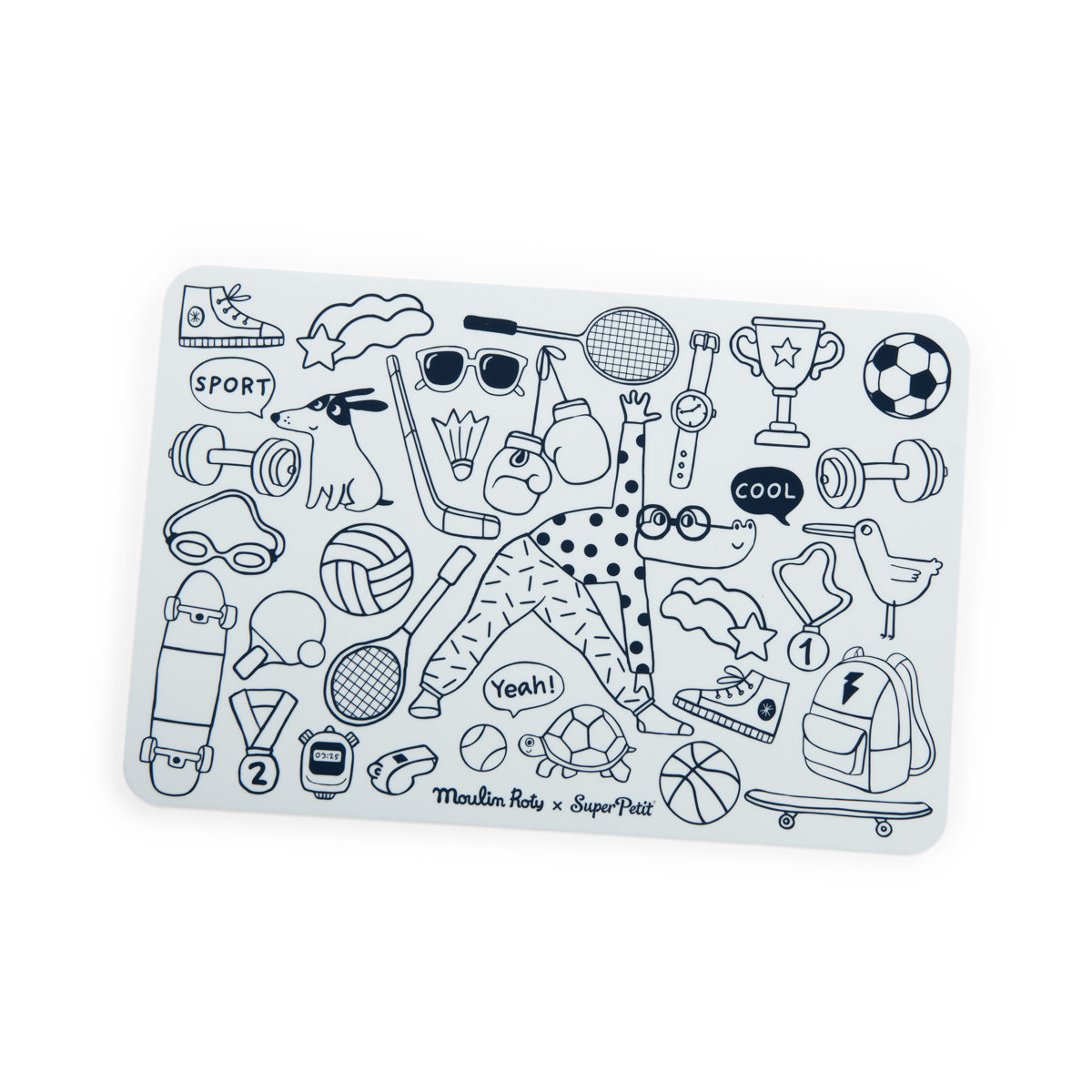 Mini set en silicone a colorier  4 crayons Les Loufoques Moulin Roty