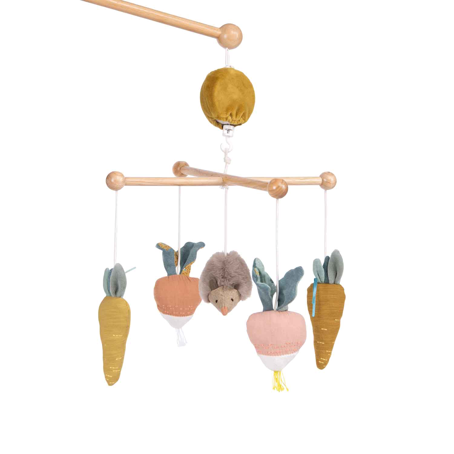 Mobile musical croisillon Trois petits lapins Moulin Roty