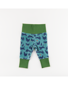 Pantalon velours bouclette bleu imprim animaux Oberon