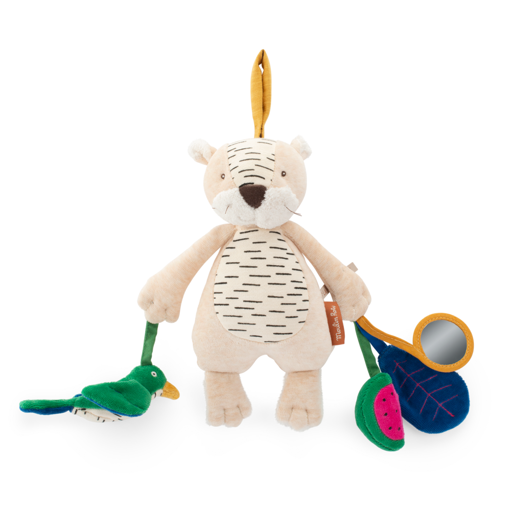 Peluche Tigre Baboo d'activites a suspendre La foret Mawa Moulin Roty