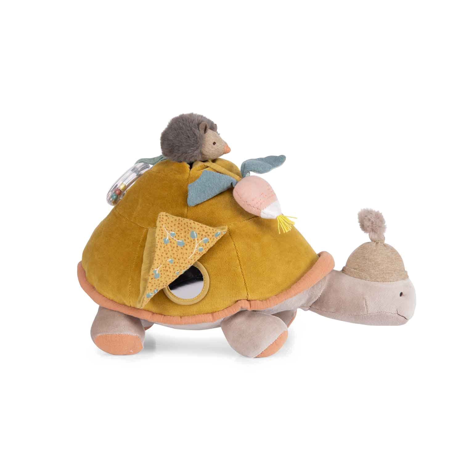 Peluche geante d'activites Tortue Trois petits lapins Moulin Roty