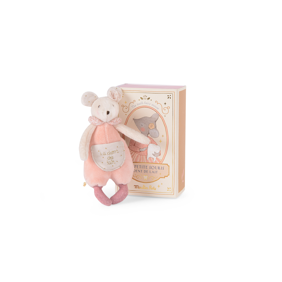 Peluche souris et sa boite a dent de lait La petite ecole de danse