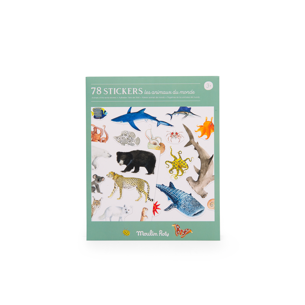 Pochette 78 stickers Tout autour du monde Moulin Roty